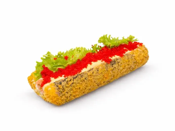 Хот дог ролл с лососем 